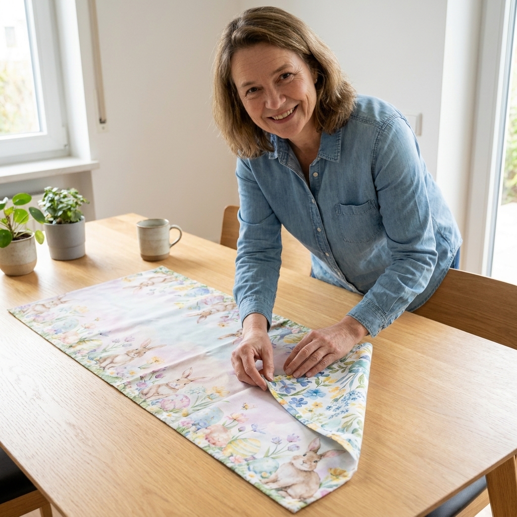 Sew a Reversible Spring and Easter Table Runner