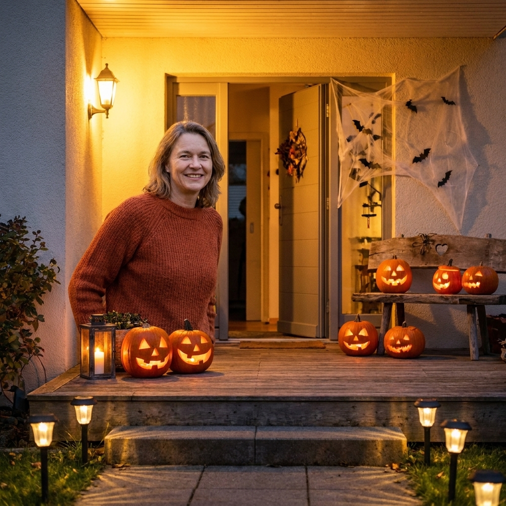 A Safe Yet Spooky Front Porch for Trick-or-Treaters